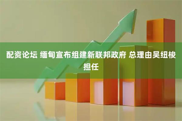 配资论坛 缅甸宣布组建新联邦政府 总理由吴纽梭担任